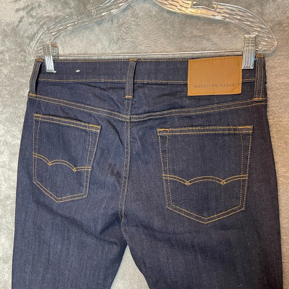 American Eagle Men 32x36 Preppy City Low Rise Skinny Indigo Wash Stretch Jean